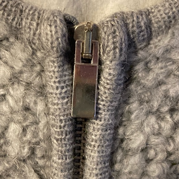 Silvia Novelli Grey Mohair Wool Blend Boucle Longline Full Zip Cardigan - Picture 9 of 14
